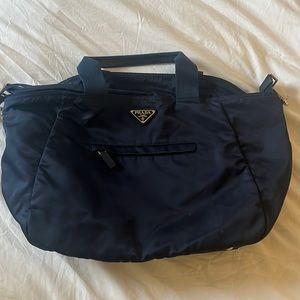Prada navy blue shoulder bag